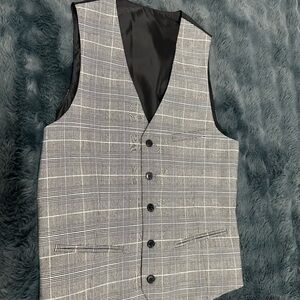 Men's Grey Glen Plaid Vest - Classic Formal Waistcoat
